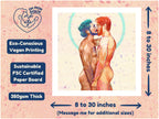 Dreamy and soft illustration of a male figure, ethereal queer art print, homoerotic wall decor, Oh Mon Doux original style.