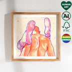 Dynamic line art of a male figure stretching, athletic and sensual queer illustration, gay wall art, minimalist masculine decor.