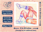 Bold and confident male figure drawing, queer pride art, gay art print with masculine attitude, Oh Mon Doux signature style.