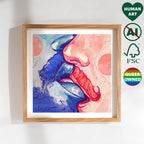 Minimalist line art illustration of a male figure, sensual gay art print, homoerotic wall decor, contemporary queer drawing Oh Mon Doux.