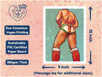 Cheeky and sensual gay Christmas drawing, festive queer humor, gay erotic art print, masculine holiday wall decor, Oh Mon Doux original.