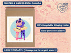 On s'en ballet couilles print in its clear sleeve and recyclable shipping mailer