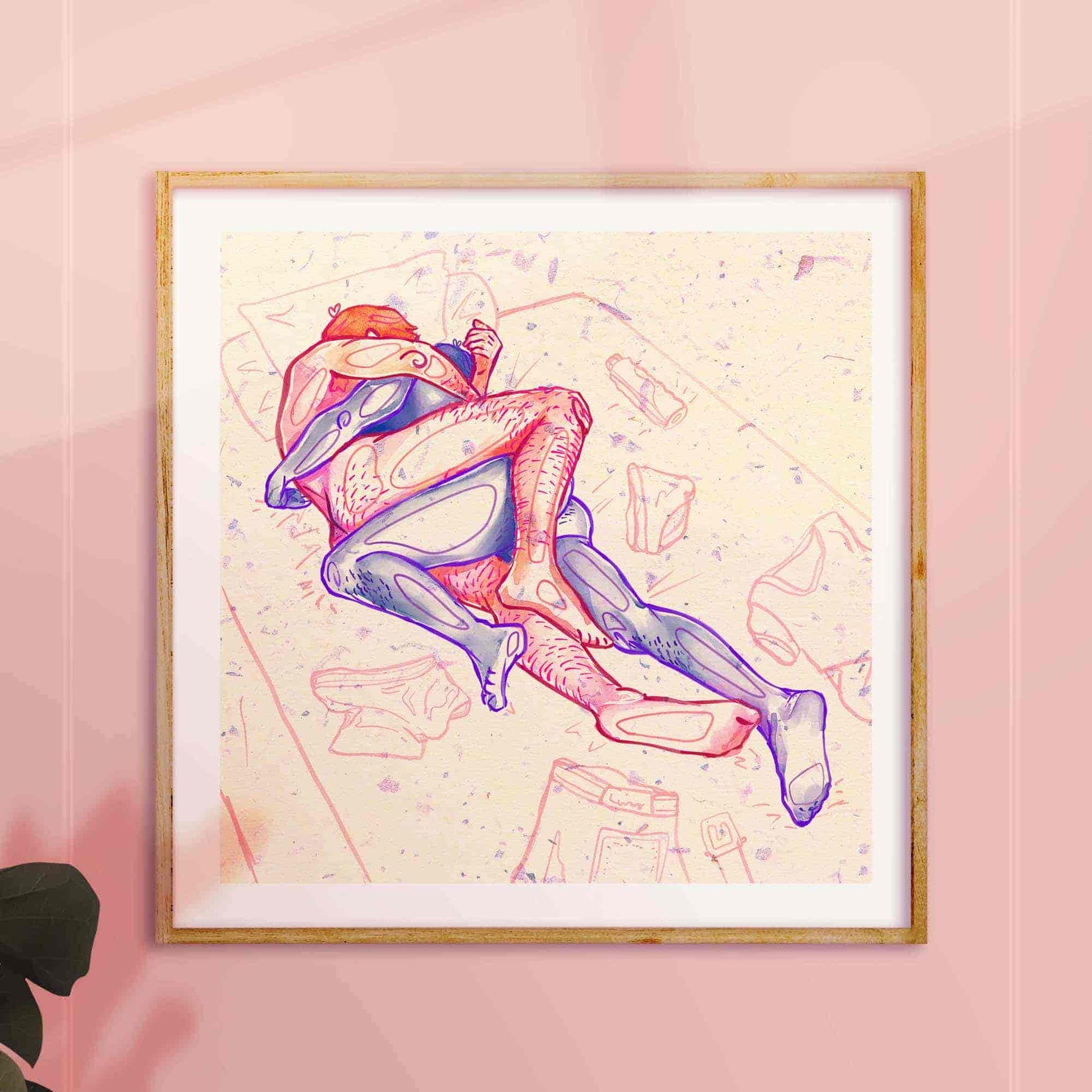 gay erotic illustration oh mon doux frame
