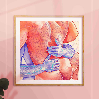 gay erotic illustration oh mon doux frame